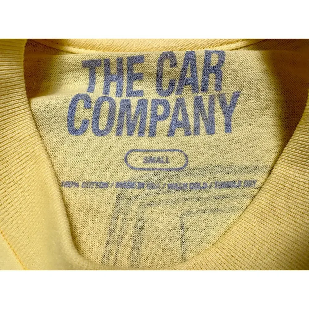 New Men's Small 100% Cotton Yellow Shirt by The Car Company - Picture 5 of 5